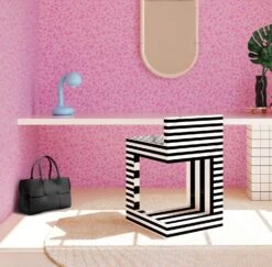 Milano© Wallpaper In Pretty In Pink -Drop It Modern Sales Milano Pretty in Pink rendering 3