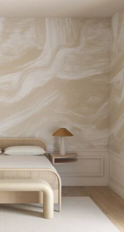 Modern Art© Mural Wallpaper In Nude -Drop It Modern Sales ModernArtMural Nude Seamless Finalpin