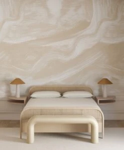 Modern Art© Mural Wallpaper In Nude -Drop It Modern Sales ModernArtMural Nude Seamless Finalpincrop