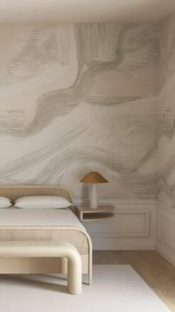 Modern Art© Mural Wallpaper In Sage -Drop It Modern Sales ModernArtMural Sage Finalpin