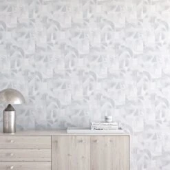 Block Party© Wallpaper In Grey -Drop It Modern Sales ModernArtPetite Grey Final2