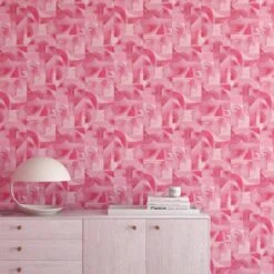 Block Party© Wallpaper In Fuchsia 11 Block Party© Wallpaper In Fuchsia -Drop It Modern Sales ModernArt Petite Final