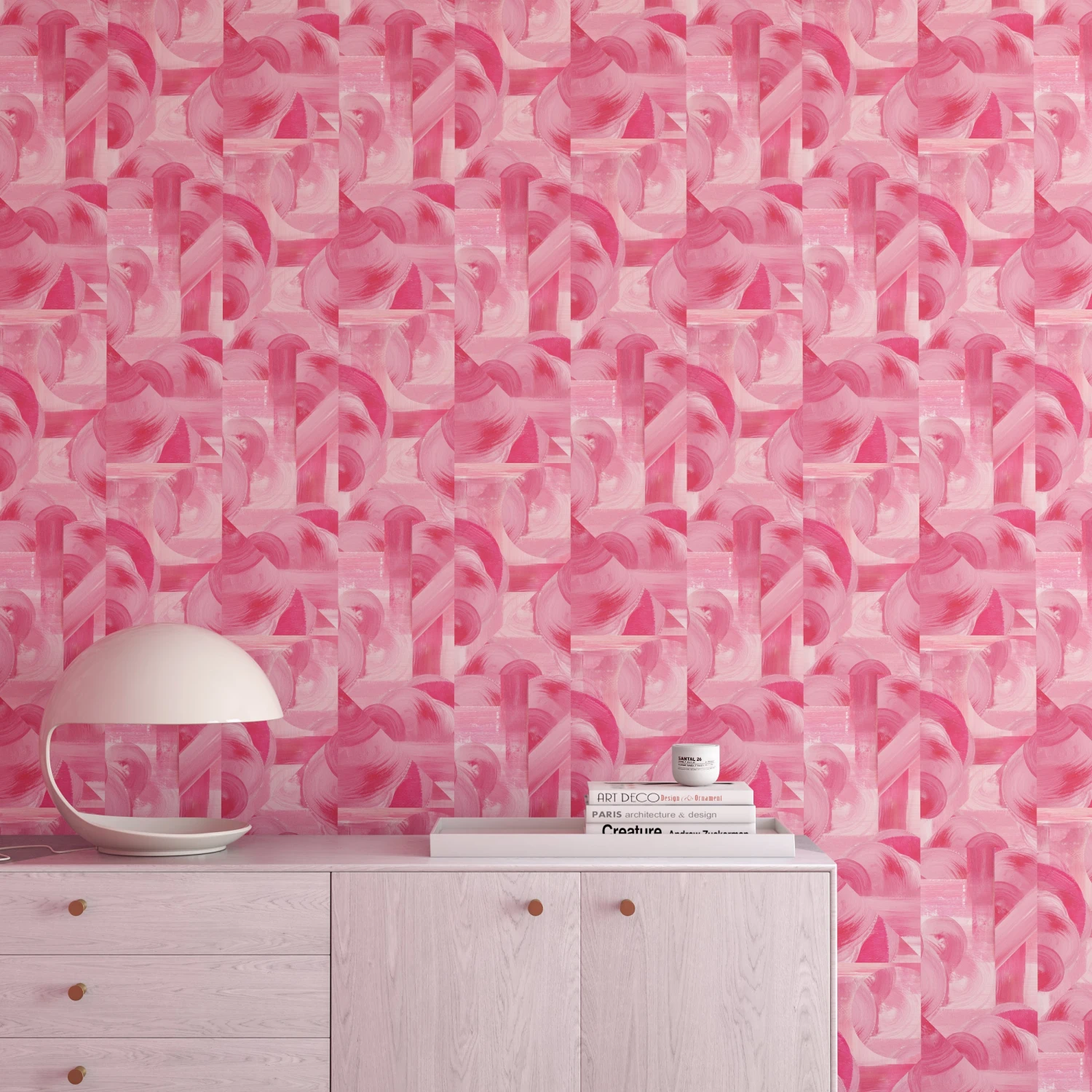 Block Party© Wallpaper In Fuchsia 3 Block Party© Wallpaper In Fuchsia - Image 3