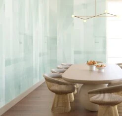 Papier Máché © Mural Wallpaper In Blue -Drop It Modern Sales Papier mache blue rendering 2