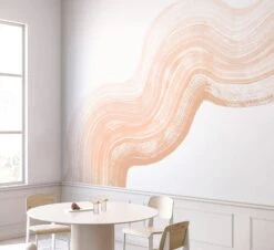 Sediment #4© Mural Wallpaper In Peach Haze -Drop It Modern Sales PeachFinalpin1crop