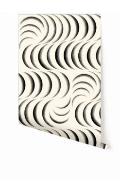 Petite Coque© Wallpaper In Black + Cremé