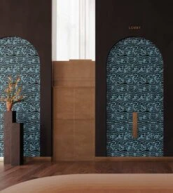 Pixel© Wallpaper In Aqua Net + Black -Drop It Modern Sales Pixel Aqua Net Black Finalcrop 1