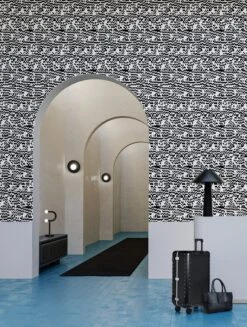 Pixel© Wallpaper In Black + White -Drop It Modern Sales Pixel Black White Crop 2