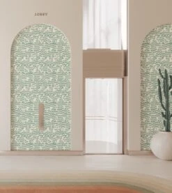 Pixel© Wallpaper In Teal + Cremé -Drop It Modern Sales Pixel Teal Creme Finalcrop 2