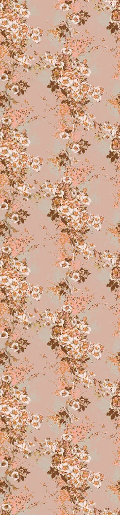 Prairie Fleur© Wallpaper In Rosy Cremé -Drop It Modern Sales PrairieFleur RosyCreme