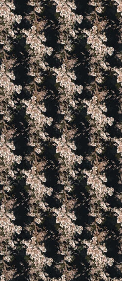 Prairie Fleur© Wallpaper In Vintage Black -Drop It Modern Sales PrairieFleur VintageBlack