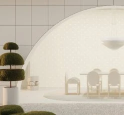 Pretty Woman© Wallpaper In Cremé + White -Drop It Modern Sales PrettyWoman Creme White Final crop 1