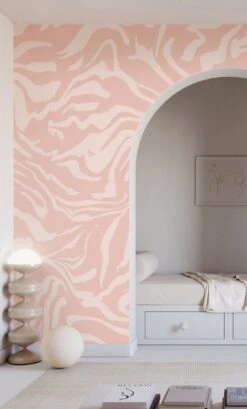 Primal© Mural Wallpaper In Azalea -Drop It Modern Sales Primal Azalea FinalCROP