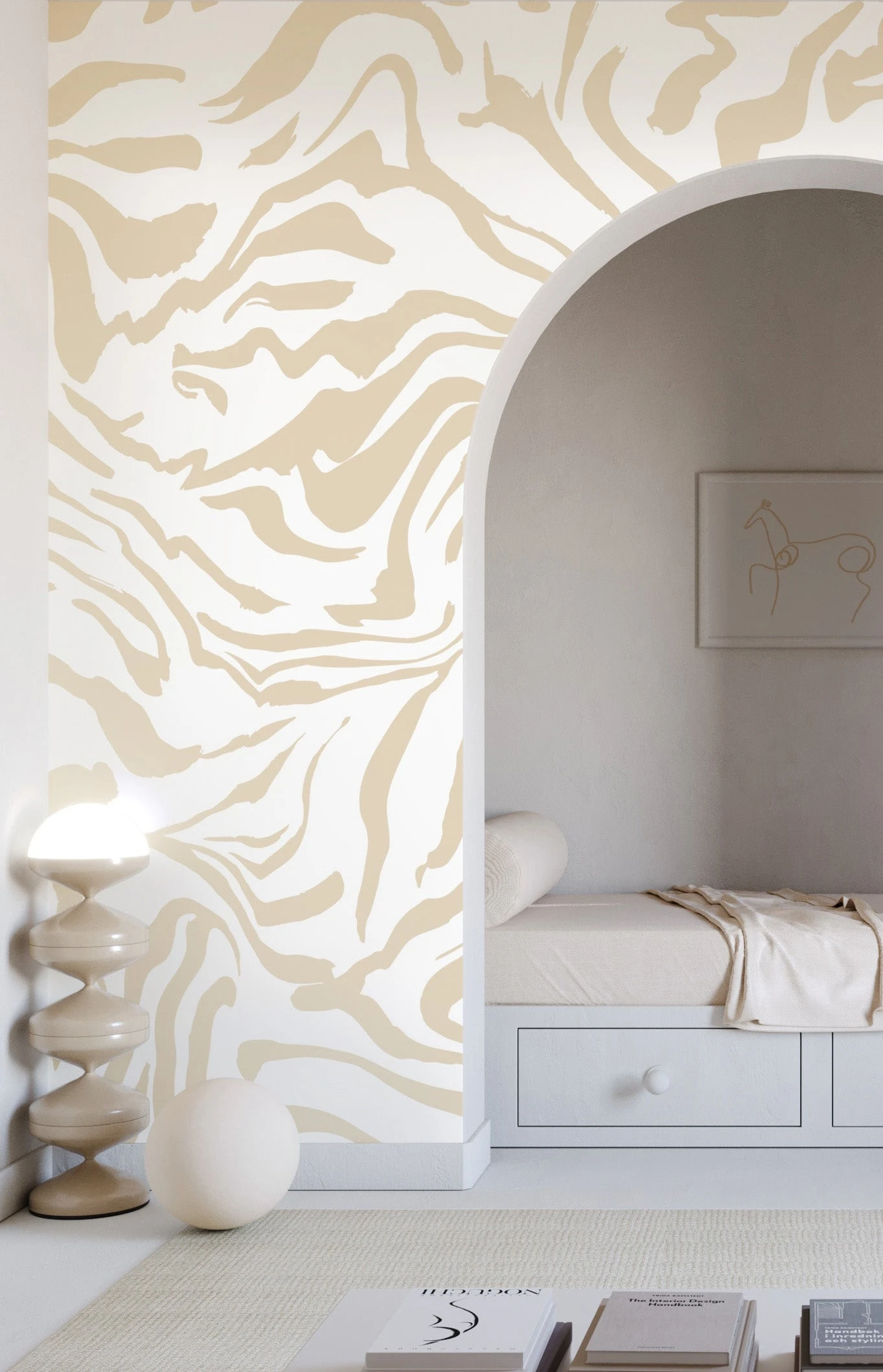 Primal© Mural Wallpaper In Sand 4 Primal© Mural Wallpaper In Sand - Image 4