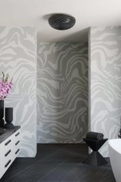 Primal© Mural Wallpaper In Sky Grey -Drop It Modern Sales Primal Skygray FinalCROP