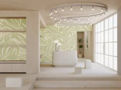 Primal© Mural Wallpaper In Stonecrop -Drop It Modern Sales Primal Stonecrop Final