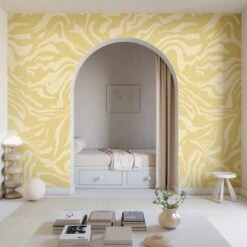 Primal© Mural Wallpaper In Yellowstone -Drop It Modern Sales Primal Yellowstone Final