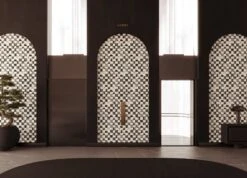 Quadrata© Wallpaper In Black + Cremé -Drop It Modern Sales Quadrata Black Creme rendering 01