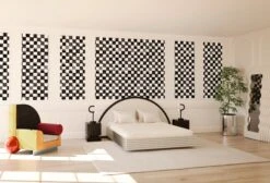 Quadrata© Wallpaper In Black + White 8 Quadrata© Wallpaper In Black + White -Drop It Modern Sales Quadrata Black White rendering 01