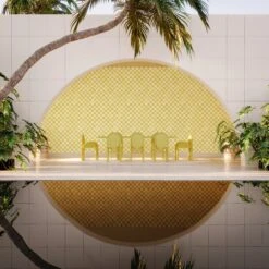 Quadrata© Wallpaper In Kiwi -Drop It Modern Sales Quadrata kiwi rendering 01