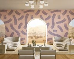 Saguaro© Wallpaper In Country Blue -Drop It Modern Sales SAGURO COUNTRYBLUE Final 1 1