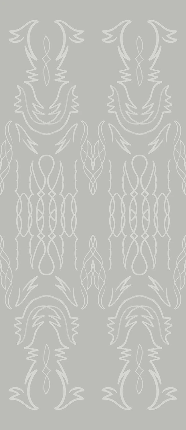 Side Saddle© Wallpaper In Sky Grey 6 Side Saddle© Wallpaper In Sky Grey - Image 6