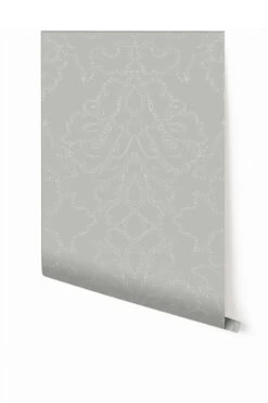 Western Damask© Wallpaper In Sky Grey