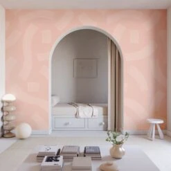 Saguaro© Wallpaper In Azalea -Drop It Modern Sales Saguro Azalea Final