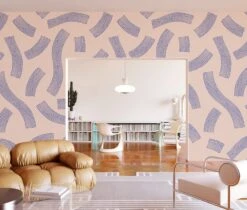 Saguaro© Wallpaper In Country Blue -Drop It Modern Sales Saguro CountryBlue Final