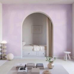 Saguaro© Wallpaper In Lilac -Drop It Modern Sales Saguro Lilac Final