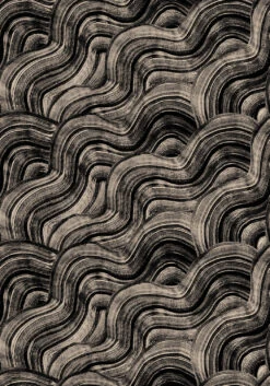 Sediment #2© Wallpaper In Black + Cremé -Drop It Modern Sales Sediment2 BLACK CREME