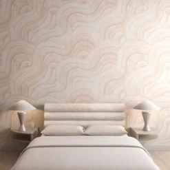 Sediment #2© Wallpaper In Almond -Drop It Modern Sales Sediment2livingroomNUDEFINAL