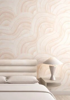 Sediment #2© Wallpaper In Almond -Drop It Modern Sales Sediment2livingroomNUDEFINALCROP