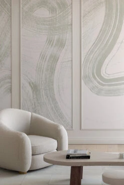 Sediment #1© Mural Wallpaper In Pistachio -Drop It Modern Sales Sediment 1 2 final 2crop1