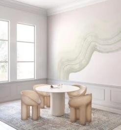 Sediment #4© Mural Wallpaper In Matcha -Drop It Modern Sales Sediment 4scene2Pistachiofinal