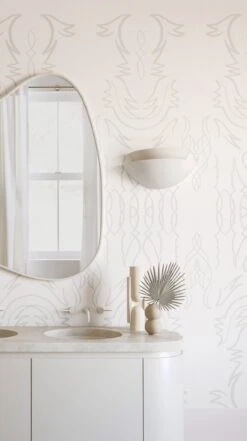 Side Saddle© Wallpaper In Mineral -Drop It Modern Sales SideSaddleMineral FinalCROP1