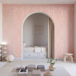 Side Saddle© Wallpaper In Azalea -Drop It Modern Sales SideSaddle Azalea Final