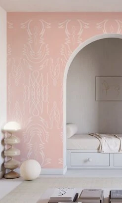 Side Saddle© Wallpaper In Azalea -Drop It Modern Sales SideSaddle Azalea FinalCROP1