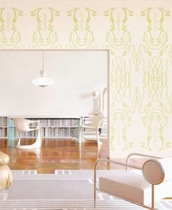 Side Saddle© Wallpaper In Clover -Drop It Modern Sales SideSaddle Clover FinalCROP1