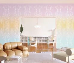 Side Saddle© Wallpaper In Pastel Sunset -Drop It Modern Sales SideSaddle PastelSunset