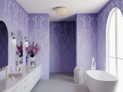 Side Saddle© Wallpaper In Purple Haze -Drop It Modern Sales SideSaddle PurpleHaze Final