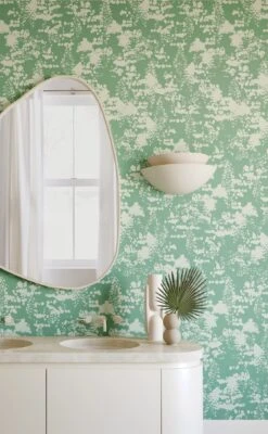 Snakeskin© Wallpaper In Aloe -Drop It Modern Sales Snakeskin Aloe FinalCROP