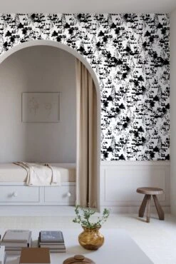 Snakeskin© Wallpaper In Black + White -Drop It Modern Sales Snakeskin Black White Final.CROPjpg