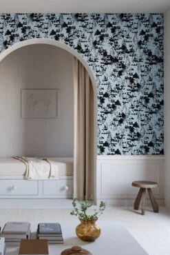 Snakeskin© Wallpaper In Buxton Blue -Drop It Modern Sales Snakeskin BuxtonBlue FinalCROP