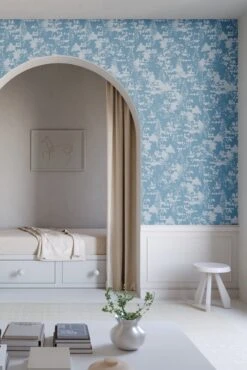 Snakeskin© Wallpaper In Cornflower -Drop It Modern Sales Snakeskin Cornflower FinalCROP