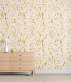 Spot On© Wallpaper In Mustard -Drop It Modern Sales SpotOn Mustard Final