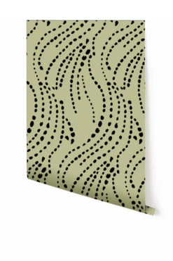 Branding Iron© Wallpaper In Stonecrop + Black