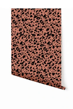 Milano© Wallpaper In Strawberry Kiss + Black