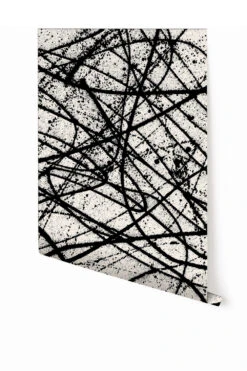 Lady Luck© Mural Wallpaper In Ecru + Black