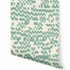 Pixel© Wallpaper In Teal + Cremé